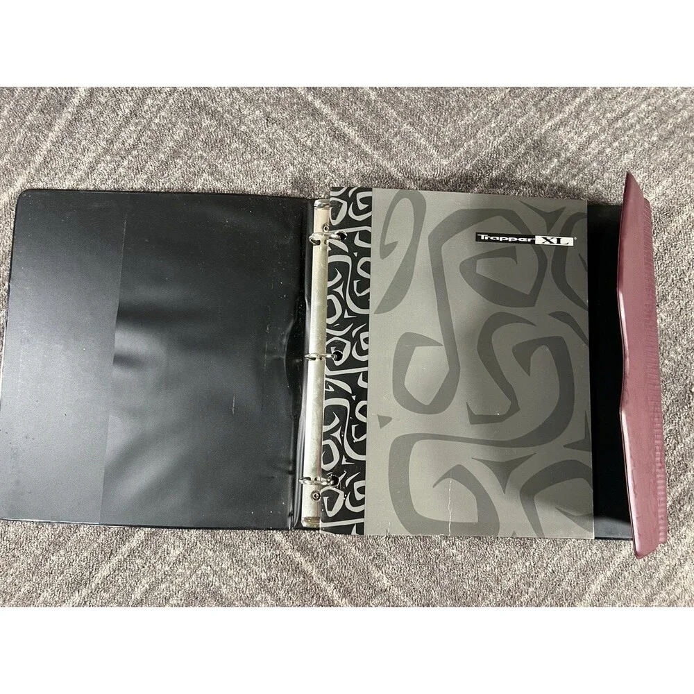 Vintage 1996 Mead Trapper Keeper XL Maroon Binder Notebook 90s w/Folder